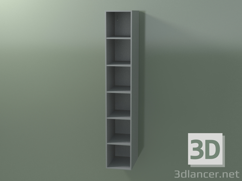 3d model Armario alto de pared (8DUAED01, Silver Grey C35, L 24, P 36, H 144 cm) - vista previa