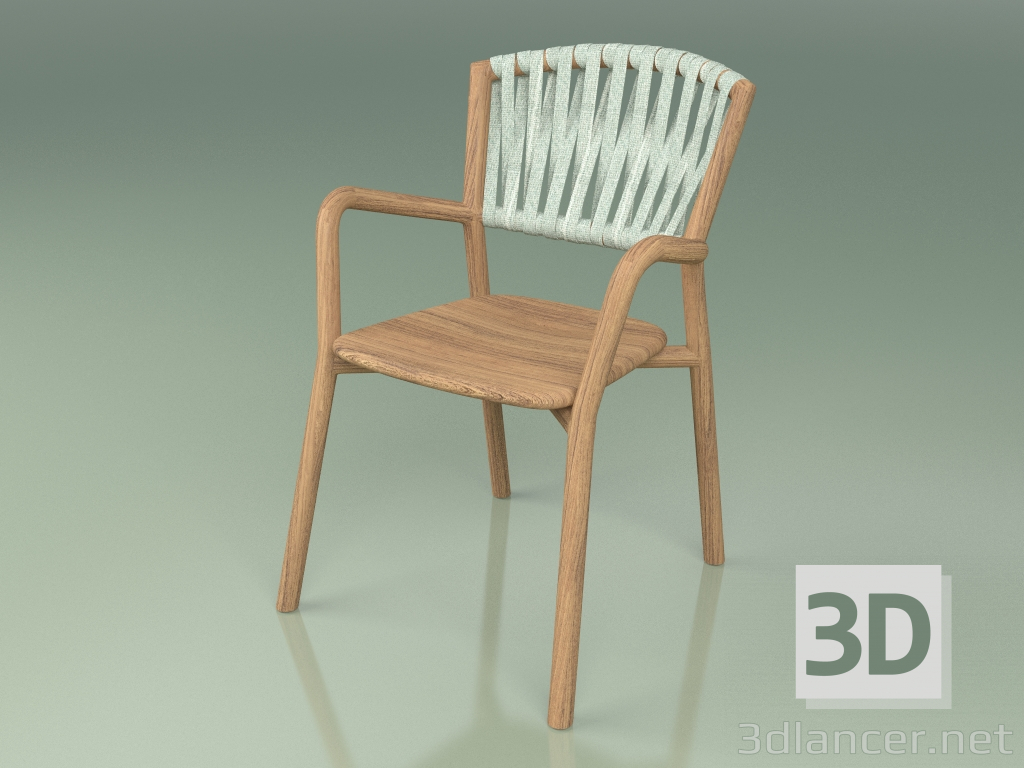 3d модель Кресло 161 (Teak, Belt Mint) – превью