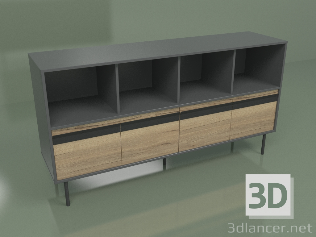 3d model Gabinete con módulo 04 - vista previa