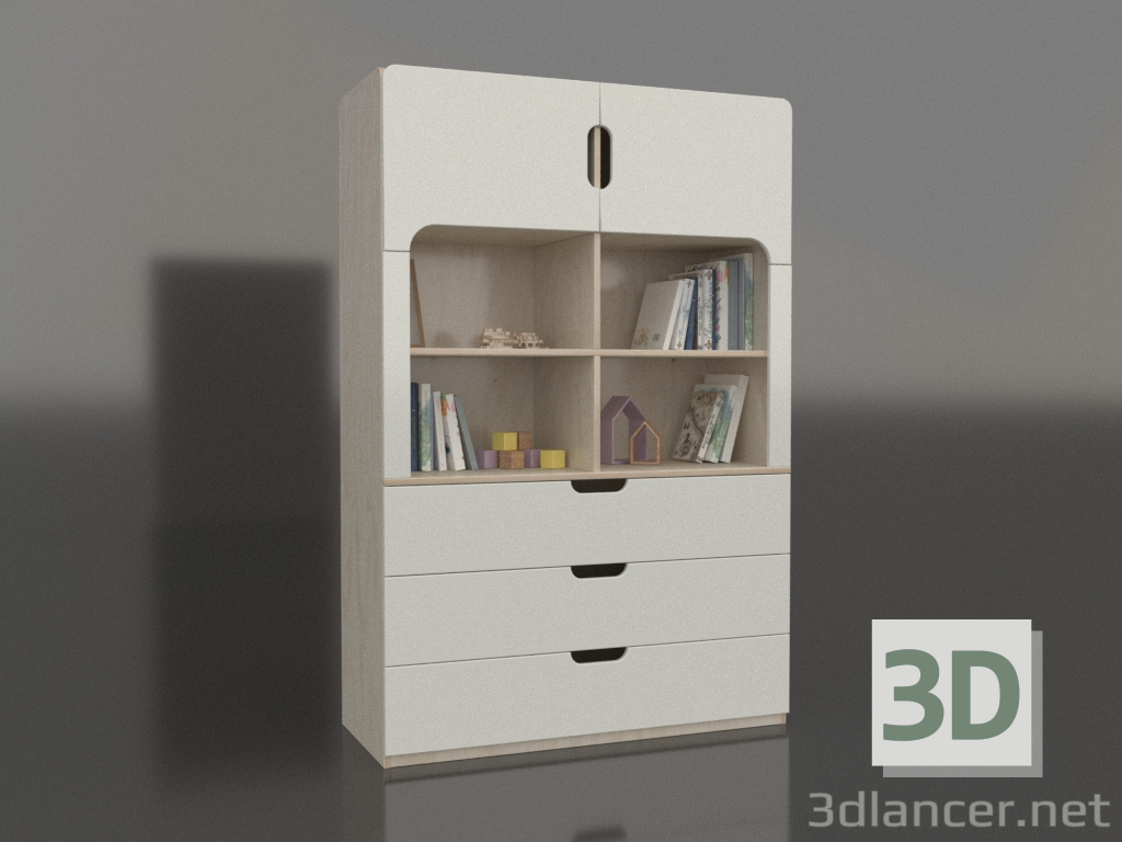 3D Modell Bücherregal-Truhe MODE K (DWDKAA) - Vorschau