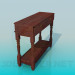 3d model Wooden console - preview