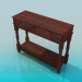 3d model Wooden console - preview