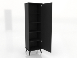 Armadio 3 600x450x2000 mm, opzione 2 (aperto, nero RAL 9005)