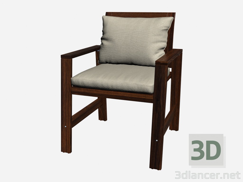 modèle 3D Chaise avec coussin - preview