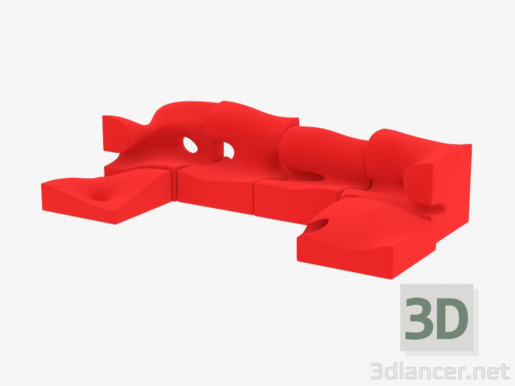 3d модель Система модульная угловая – превью