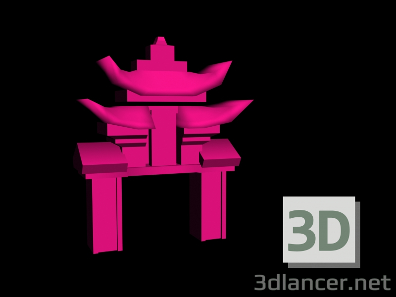 3D Modell Japanisches Haus - Vorschau