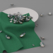 Platillo con diamantes 3D modelo Compro - render