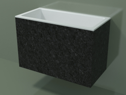 Lavabo sospeso (02R143101, Nero Assoluto M03, L 72, P 36, H 48 cm)