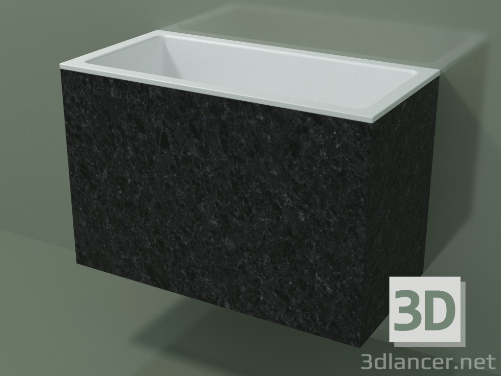 modèle 3D Lavabo suspendu (02R143101, Nero Assoluto M03, L 72, P 36, H 48 cm) - preview