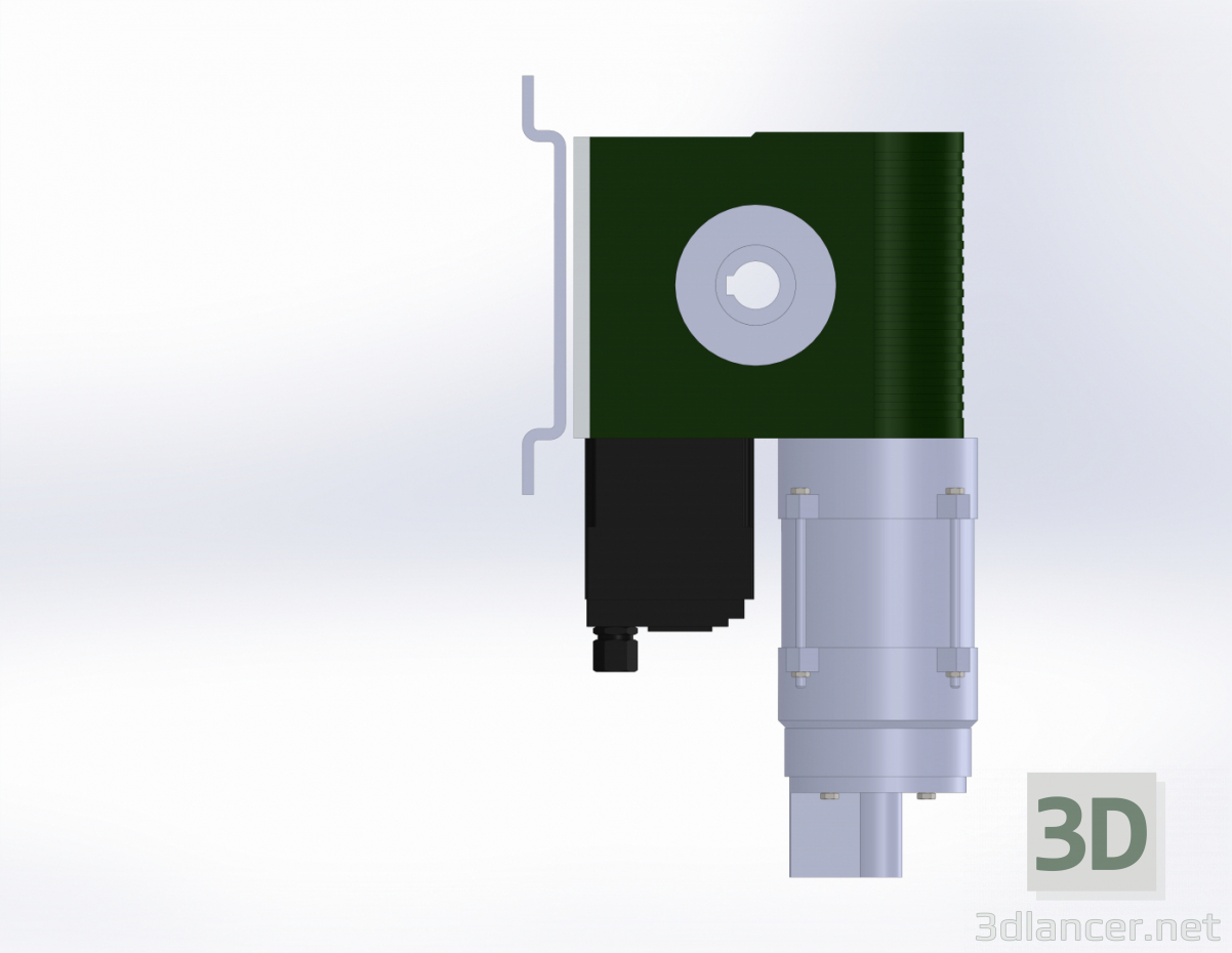 3D Modell Axialer elektrischer Antrieb von MDF. - Vorschau