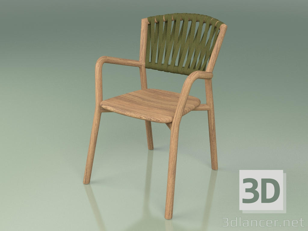 3d модель Кресло 161 (Teak, Belt Olive) – превью