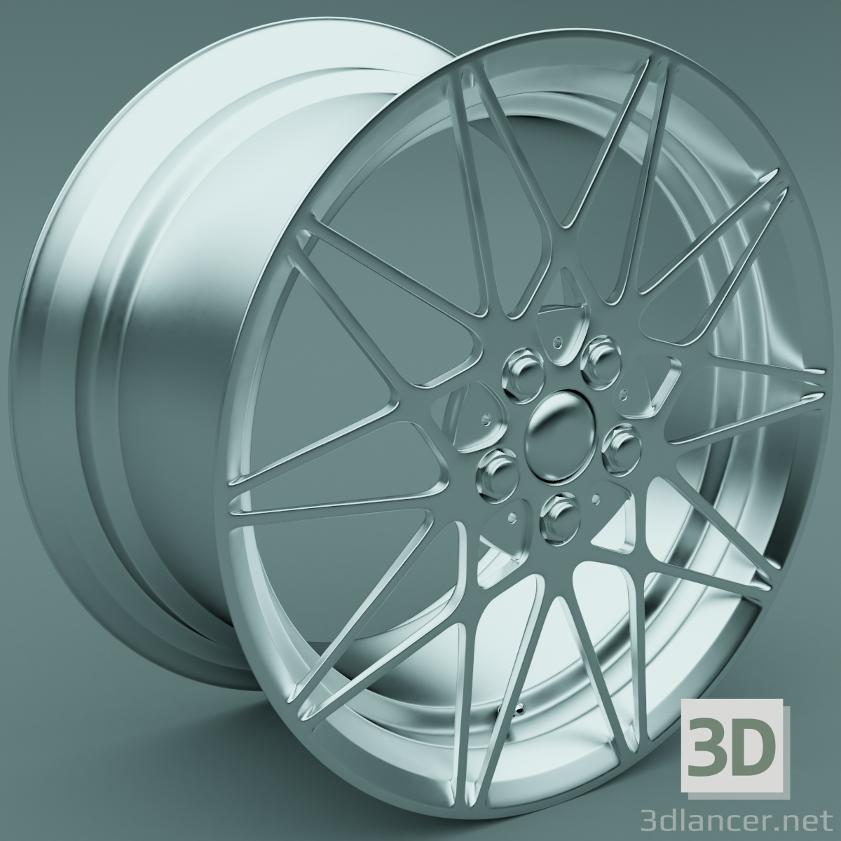 3d Колесный диск модель купить - ракурс