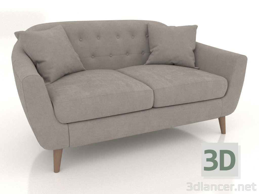 modèle 3D Canapé Stockholm 2 places (beige) - preview