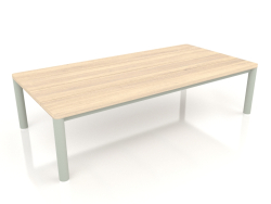 Mesa de centro 70×140 (Gris cemento, Madera de iroko)