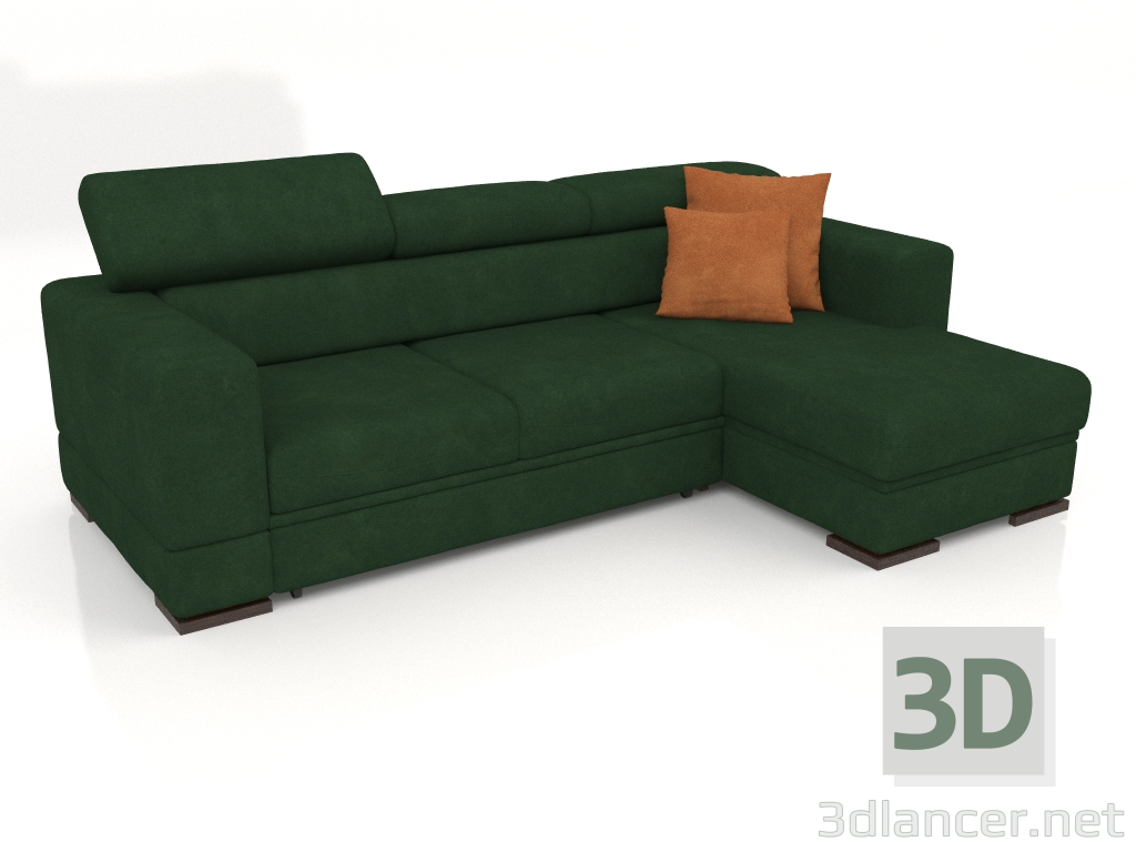 3D Modell Fabio Sofa mit Ottomane (Salvodor 7) - Vorschau