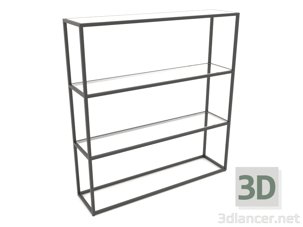 Modelo 3d Prateleira retangular (VIDRO, 120x30x128) - preview