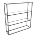 3d model Rectangular shelf (GLASS, 120x30x128) - preview