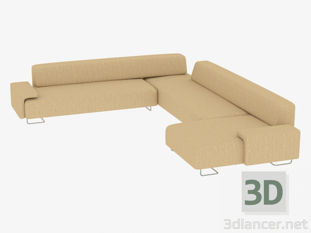 3d model Sofa, modular, angular - preview