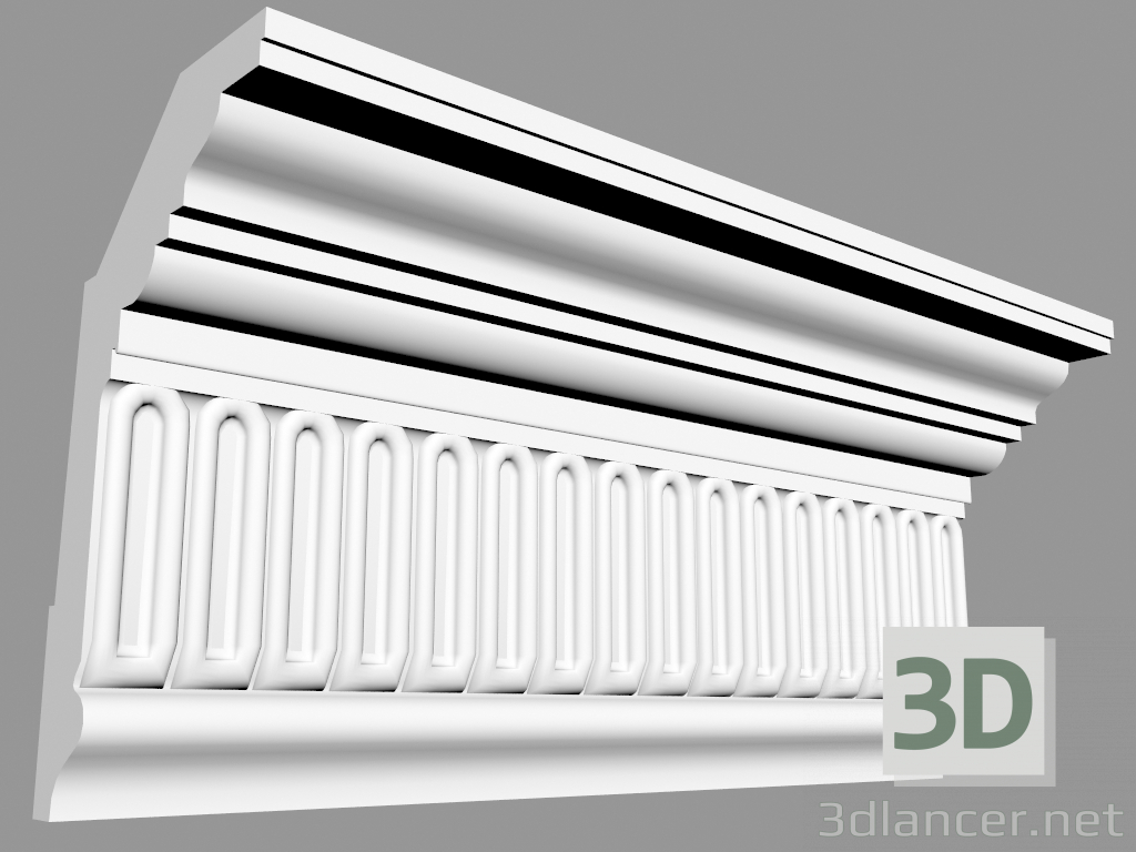 Modelo 3d Cornija C304 (12,2 x 7,2 cm) - preview