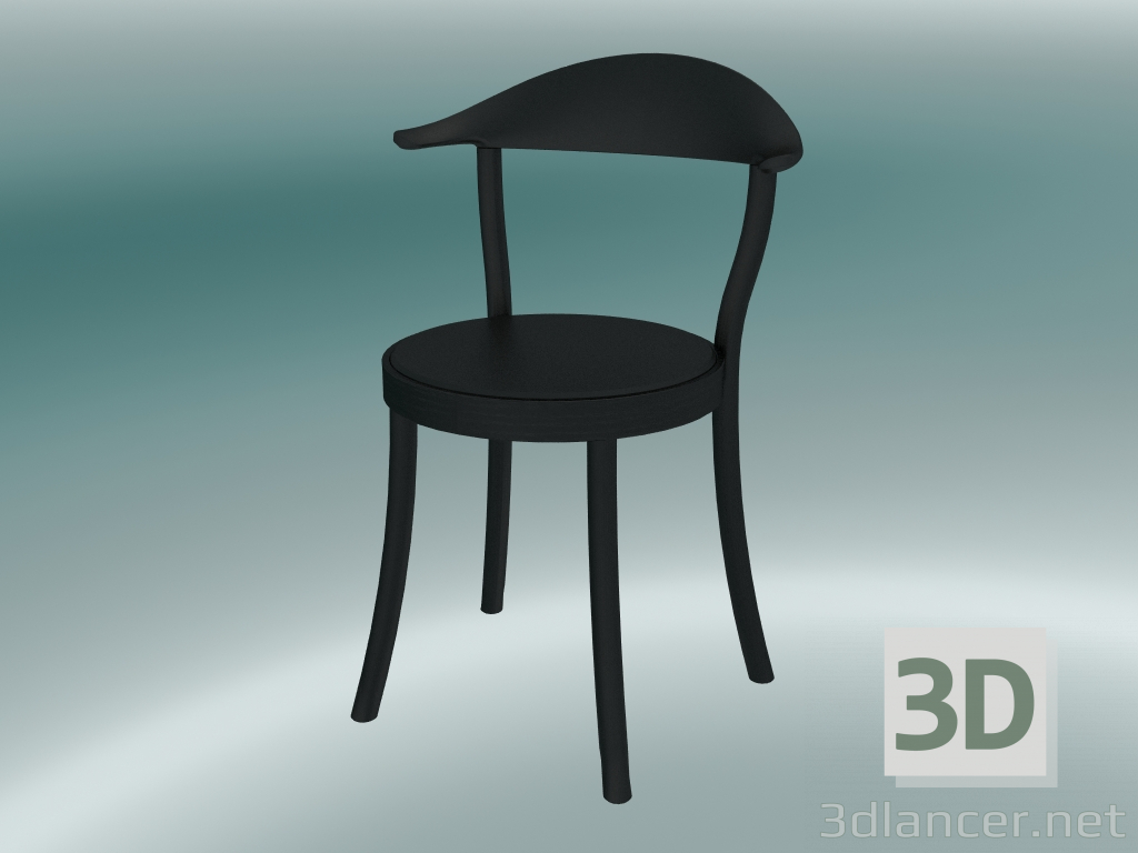 3d модель Стул MONZA bistro chair (1212-20, beech black, black) – превью