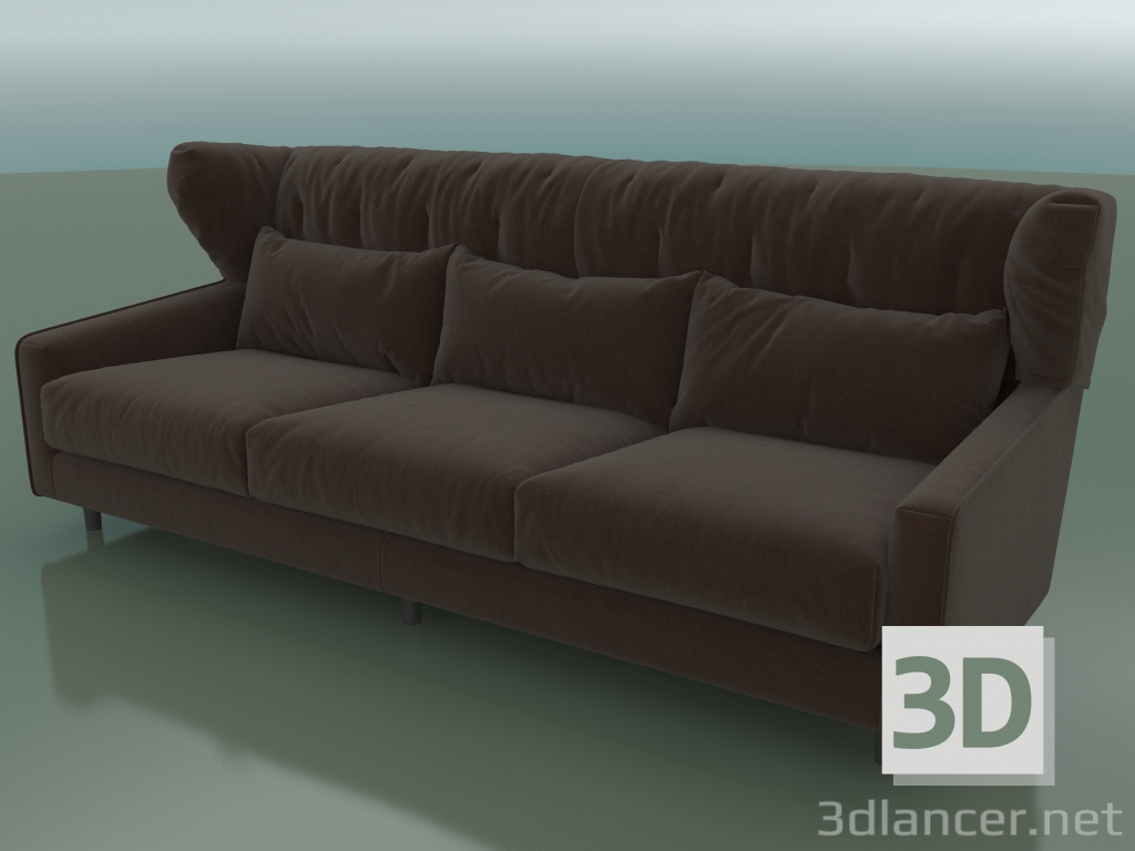 modello 3D Divano triplo Milton (2390 x 1040 x 940, 239MI-104) - anteprima