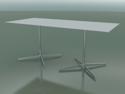 Rectangular table with a double base 5547 (H 72.5 - 79x179 cm, White, LU1)