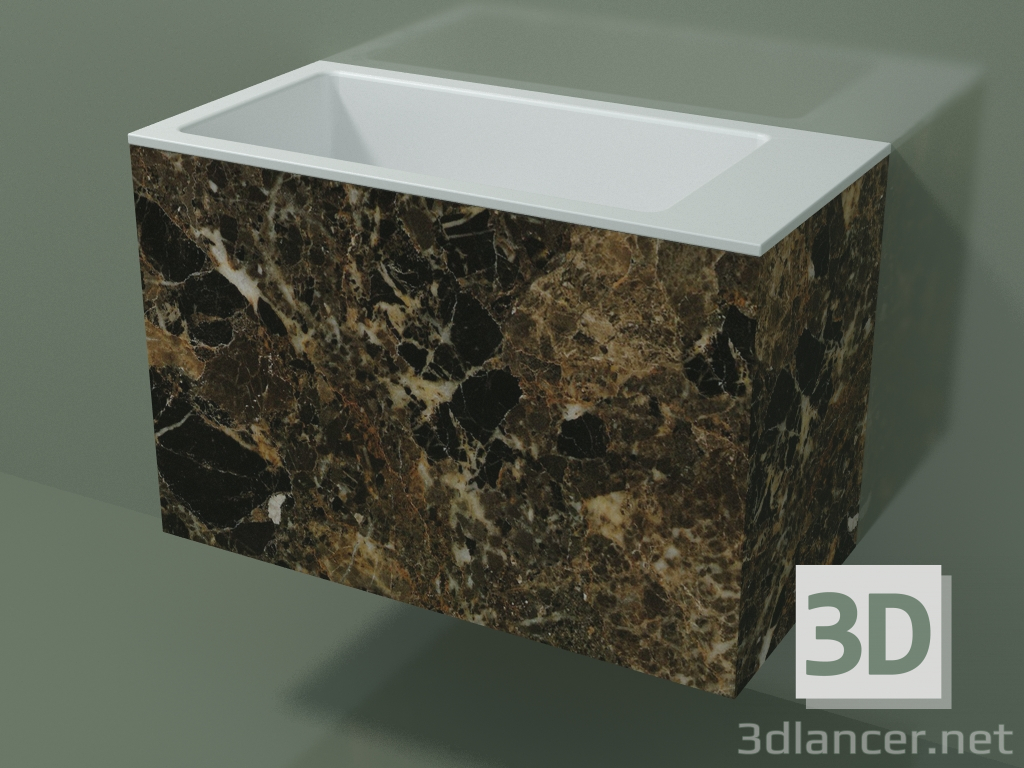 3D Modell Wandwaschbecken (02R143102, Emperador M06, L 72, P 36, H 48 cm) - Vorschau