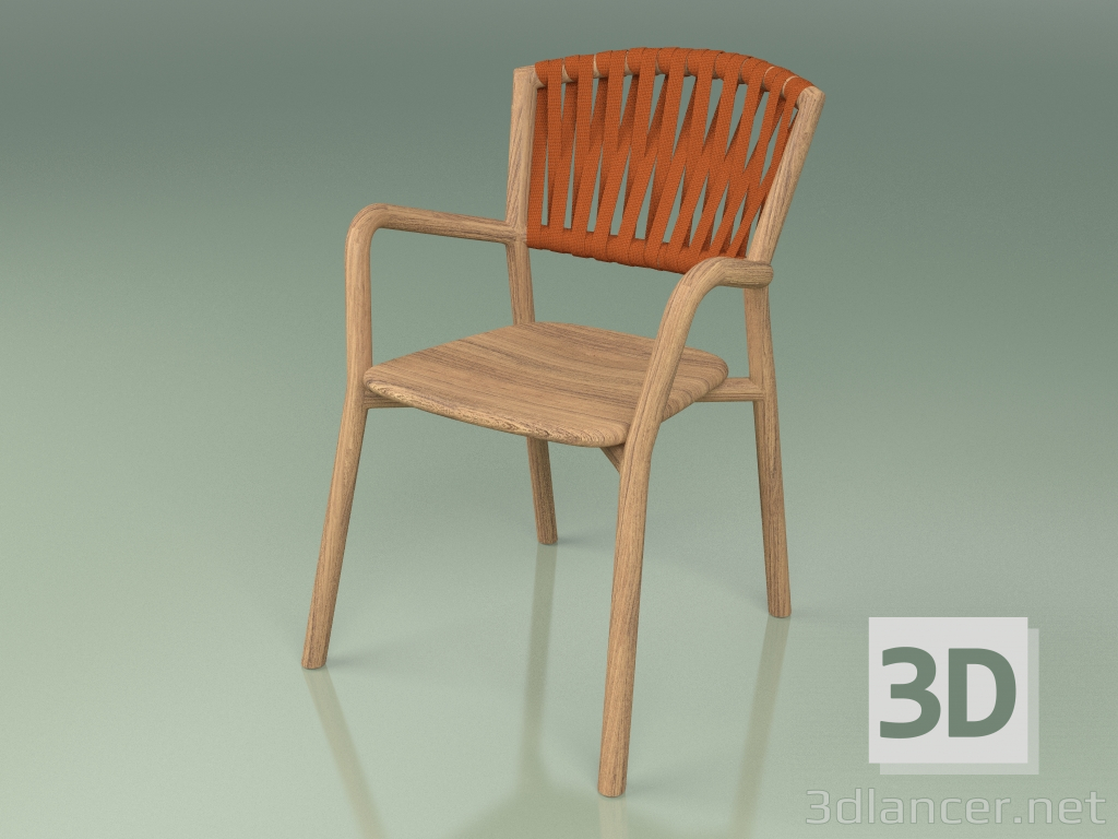 3d модель Крісло 161 (Teak, Belt Orange) – превью