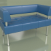 3D Modell Doppelsofa Business (Blaues Leder) - Vorschau