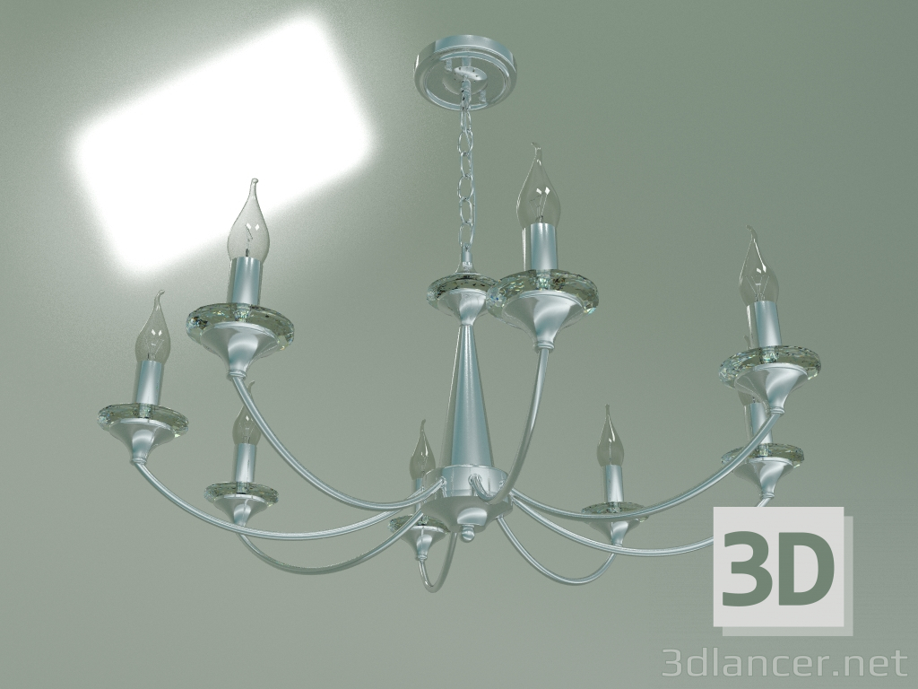 modello 3D Lampadario a sospensione 60096-8 (cromo) - anteprima