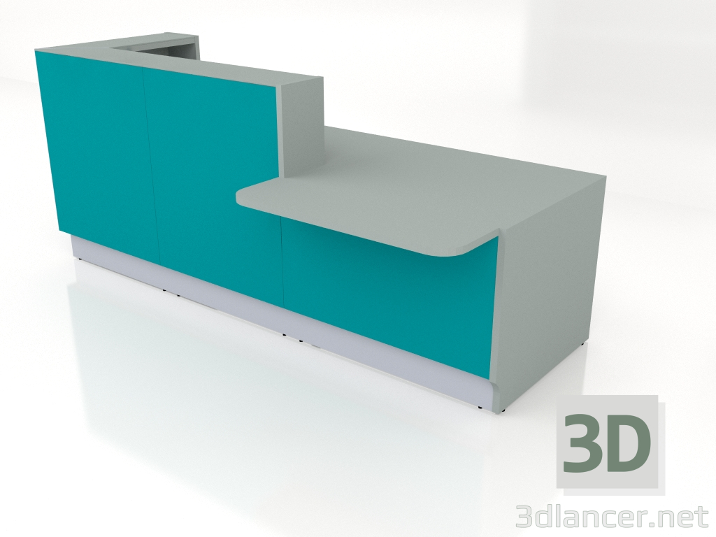 3d model Mostrador de recepción Linea LIN35L (2650x1150) - vista previa