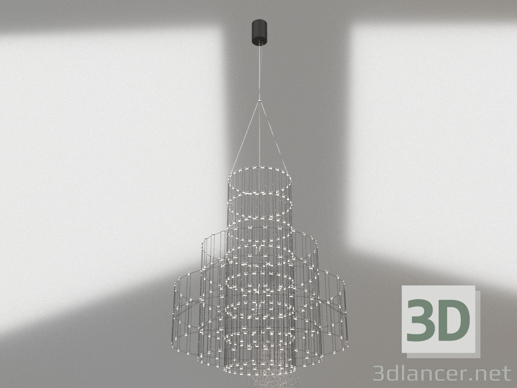 modello 3D Lampada a sospensione CASCATA 2 - anteprima