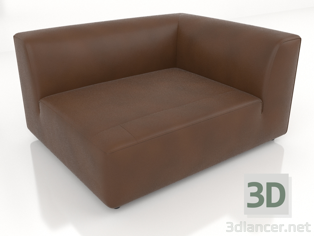 3D Modell Sofamodul Ecke asymmetrisch links (Option 1) - Vorschau