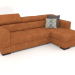 3D Modell Fabio Sofa mit Ottomane (Tessio 33) - Vorschau