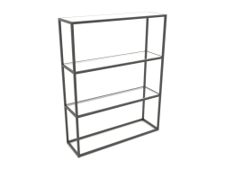 Rectangular shelf (GLASS, 100x30x128)