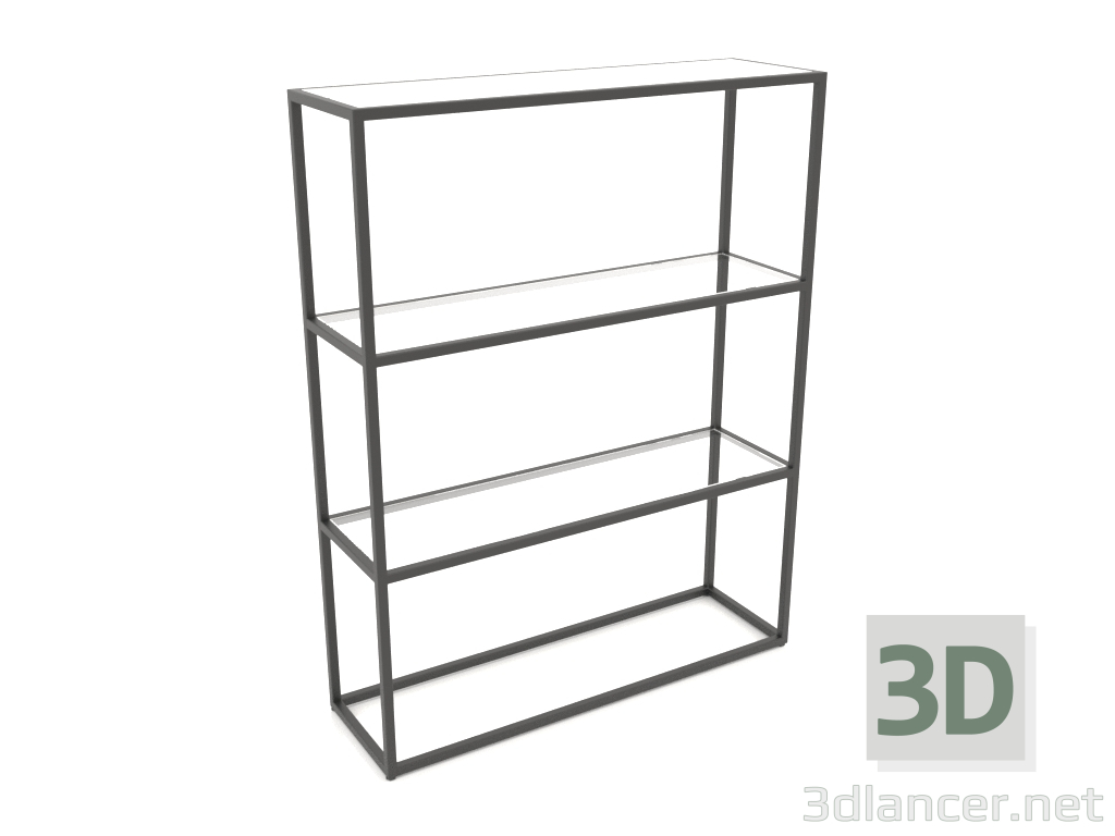 3d model Estante rectangular (VIDRIO, 100x30x128) - vista previa