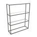 3D Modell Rechteckiges Regal (GLAS, 100x30x128) - Vorschau