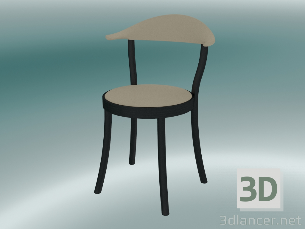 3d модель Стул MONZA bistro chair (1212-20, beech black, cafe latte) – превью