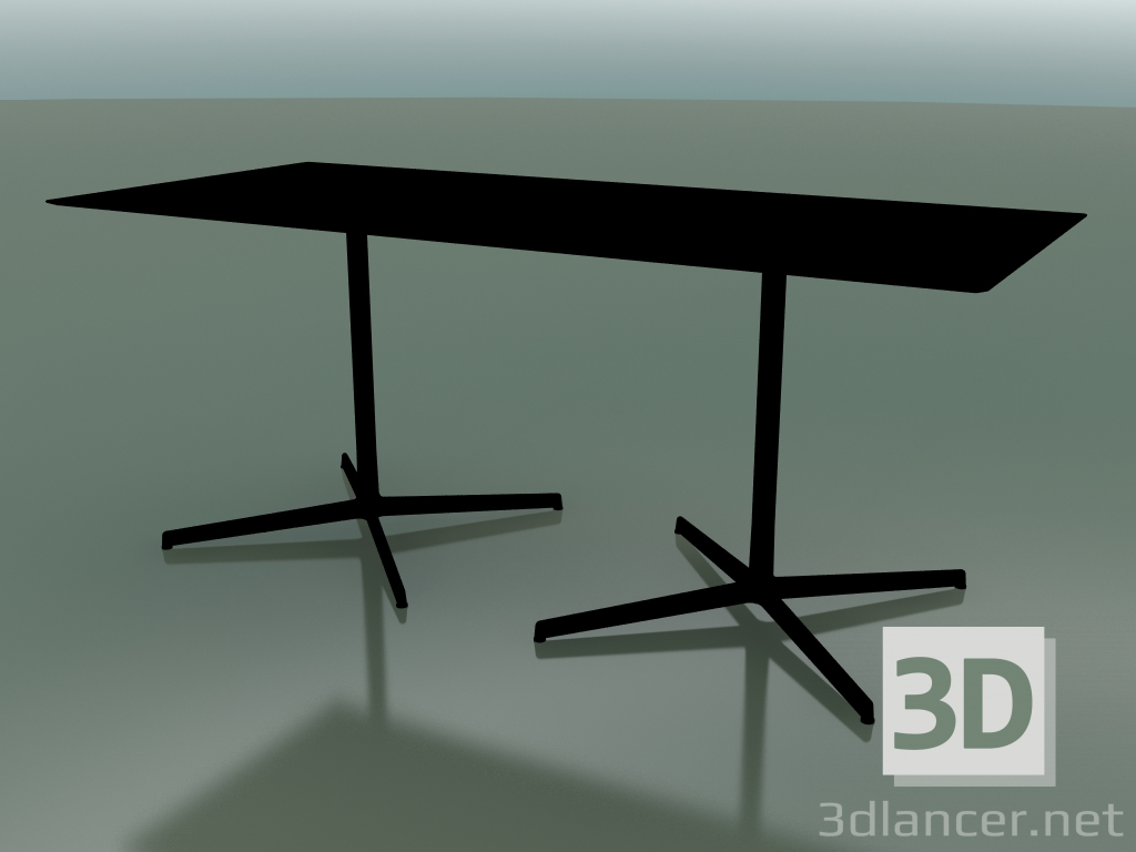 3D modeli Çift tabanlı 5547 dikdörtgen masa (H 72.5 - 79x179 cm, Siyah, V39) - önizleme