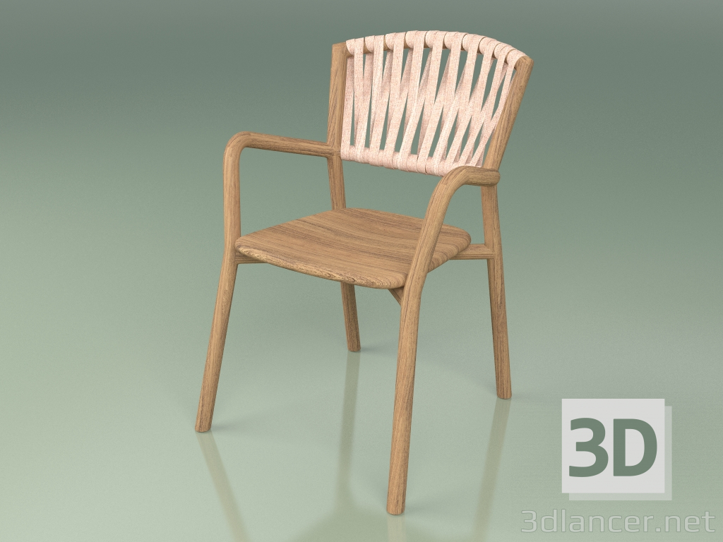 3d модель Крісло 161 (Teak, Belt Rose) – превью