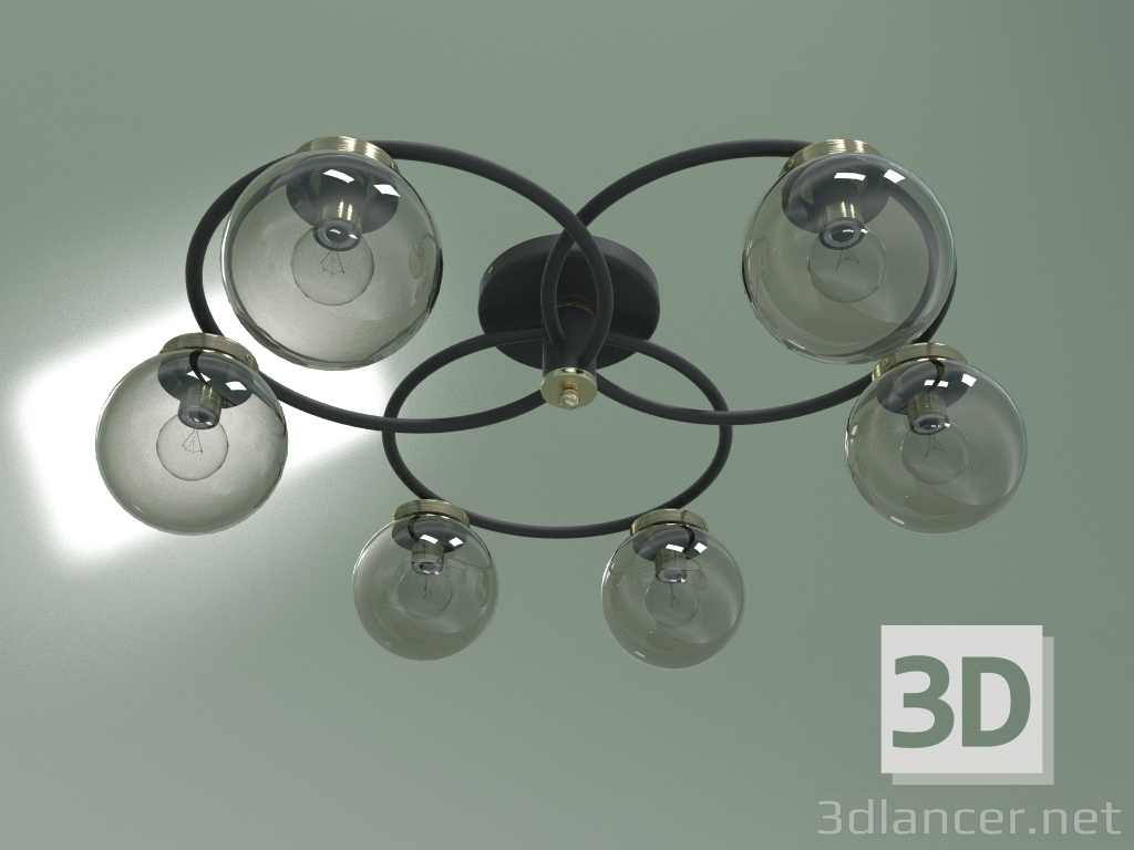 Modelo 3d Candelabro de teto 70104-6 (preto) - preview