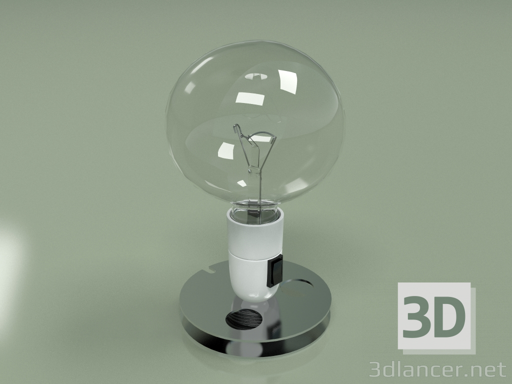 Modelo 3d Candeeiro de mesa Lampadina ED (branco) - preview