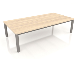 Tavolino 70×140 (Grigio quarzo, Legno Iroko)