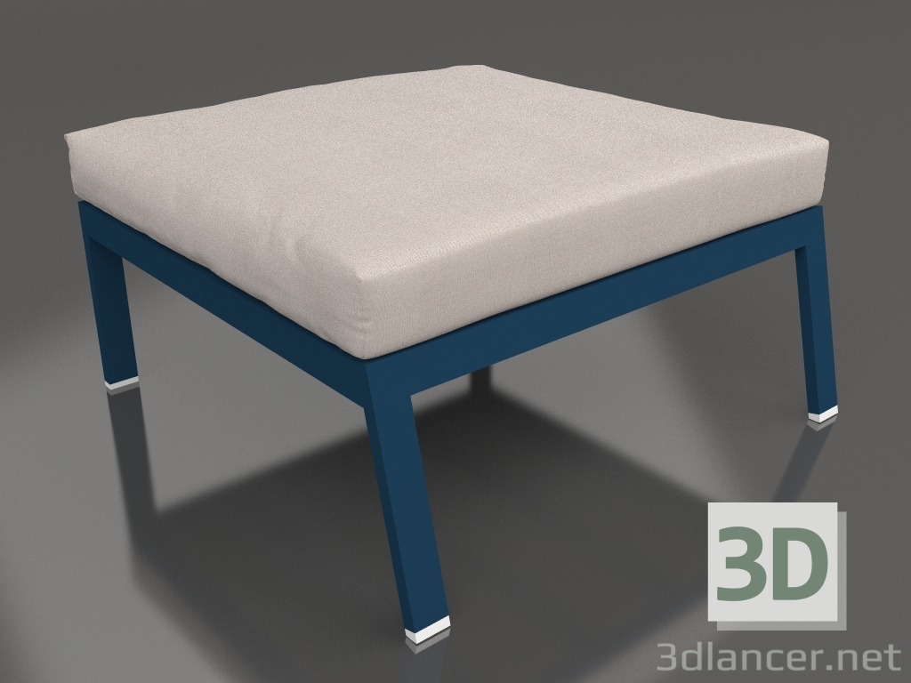 3d model Sofa module, pouf (Grey blue) - preview