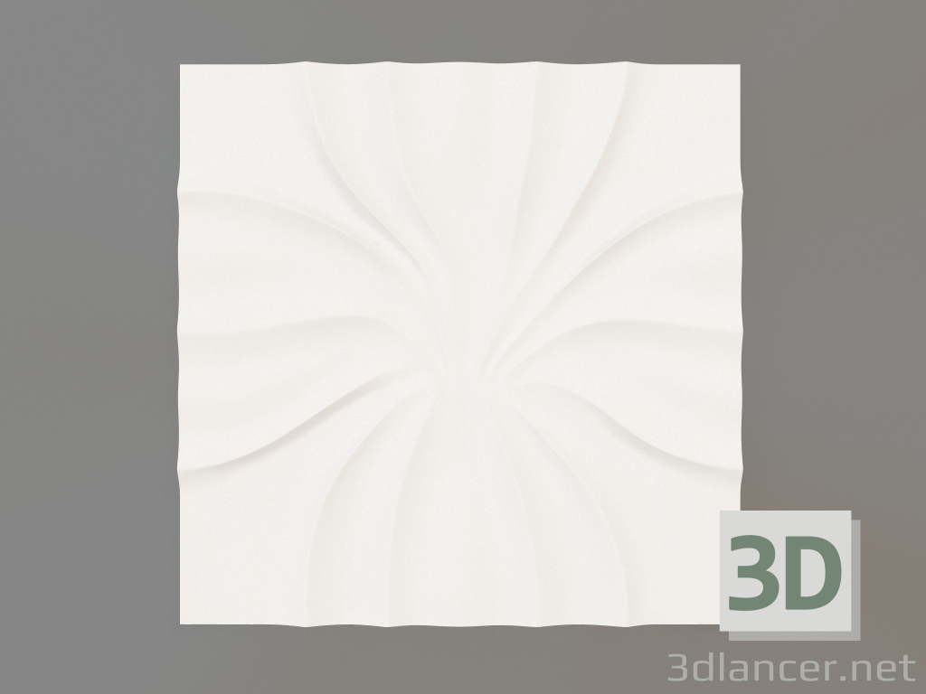 Modelo 3d Painel 3D de gesso Abelia - preview