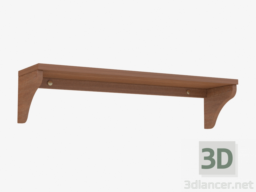 3d model estantería de pared - vista previa