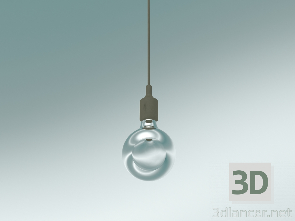 Modelo 3d Pendente E27 (verde oliva) - preview