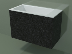 Lavabo de pared (02R143102, Nero Assoluto M03, L 72, P 36, H 48 cm)