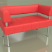 3D Modell Doppelsofa Business (Red2 Leder) - Vorschau