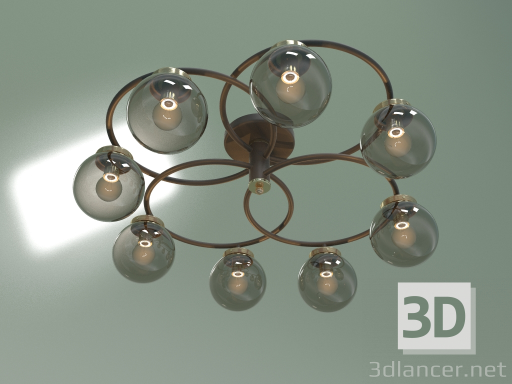 modello 3D Lampadario a soffitto 70104-8 (nero) - anteprima